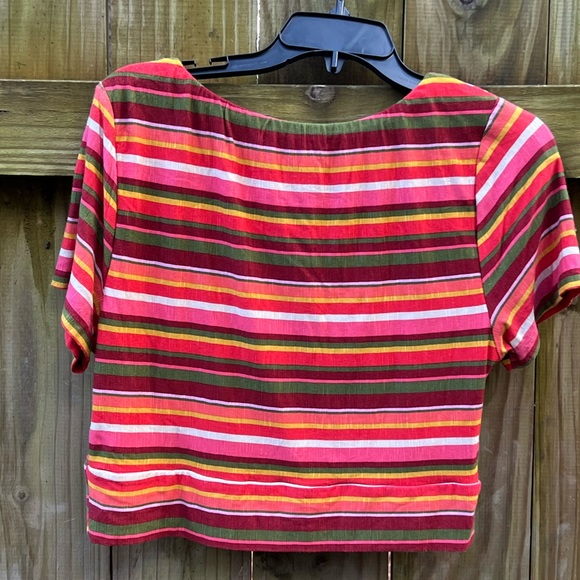 NWT BCBGeneration Color Variegated Stripe Top size Large - Picture 8 of 8